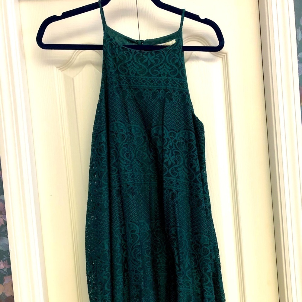 Green Lace Swing Dress
